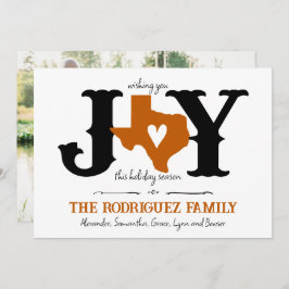 Bränd Orange Texas JOY Photo Julkort