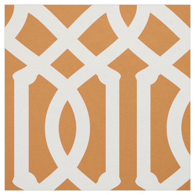 Bränd Orange Trellis Stor  Tyg (Provkarta)