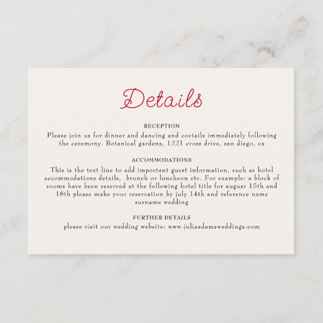 Bränd Orange Tropical Hibiscus Blommigtar Bröllop Tilläggskort (Framsida)