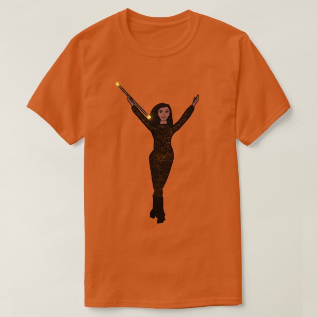 Bränd Orange Twirl Girl T-Shirt (Design framsida)