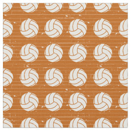 Bränd Orange Volleyball Wood Golv mönster Tyg