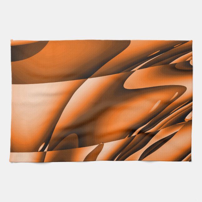 Bränd orangeabstraktkökshandduk kökshandduk (Horisontell)