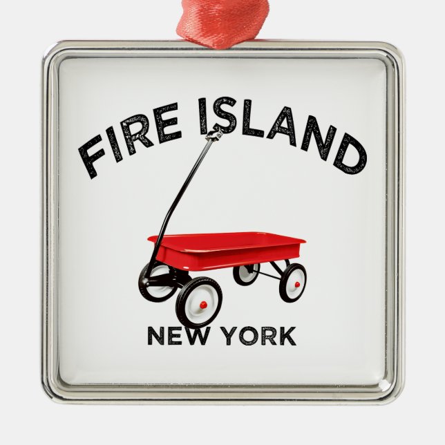 Brand öröd vagn New York sommarsemester LI Julgransprydnad Metall (Framsidan)