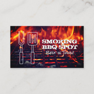 Brand på Grill Barbecue Restaurant Visitkort