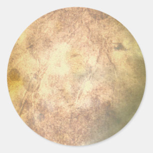Bränd Parchment Runt Klistermärke