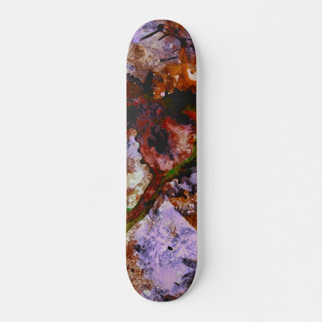 Brand Quartz Crystal Geode Marble, Abstrakt Mini Skateboard Bräda 18,5 Cm (Framsida)