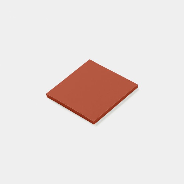Bränd röd - (fast färg)  post-it block (Vinklad)