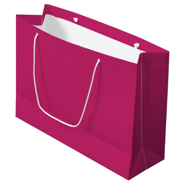 Bränd rosa stor presentpåse (Framsidan Vinklad)
