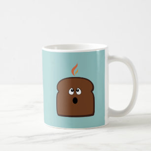 Bränd rostat bröd kaffemugg