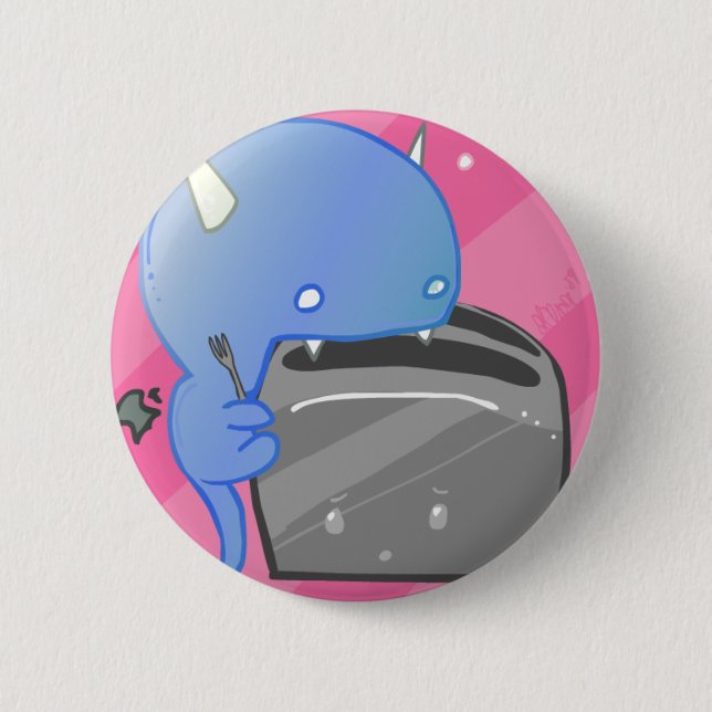 Bränd rostat bröd knapp (Framsida)