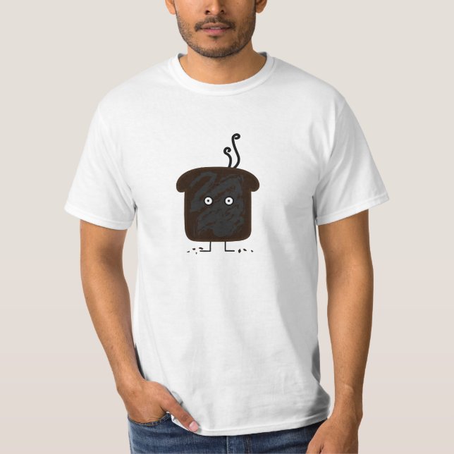 Bränd rostat bröd röker smulaaskabröd t-shirt (Framsida)