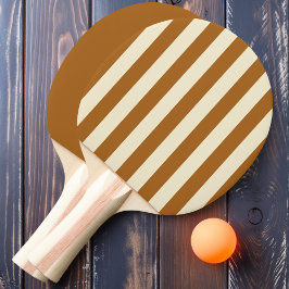 Bränd sand polotröja randig och enfärgad pingisracket