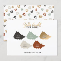 Bränd Sienna Grön Beige & Guld Färgpalettkort