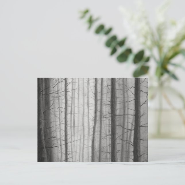Bränd skog vykort (Stående Fram)