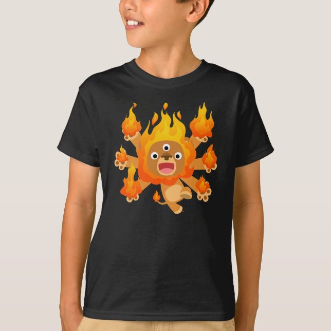 Brand! (söt tecknad lejon) Kids T-Shirt (Framsida)