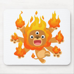 Brand! (söt tecknad lejon) Mousepad Musmatta