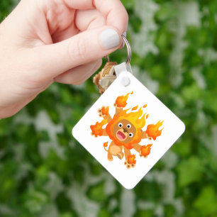 Brand! (söt tecknad lejon) Nyckelkedja Nyckelring