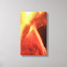 Brand, trä, Ember Print - Premium Wrapped Canvas