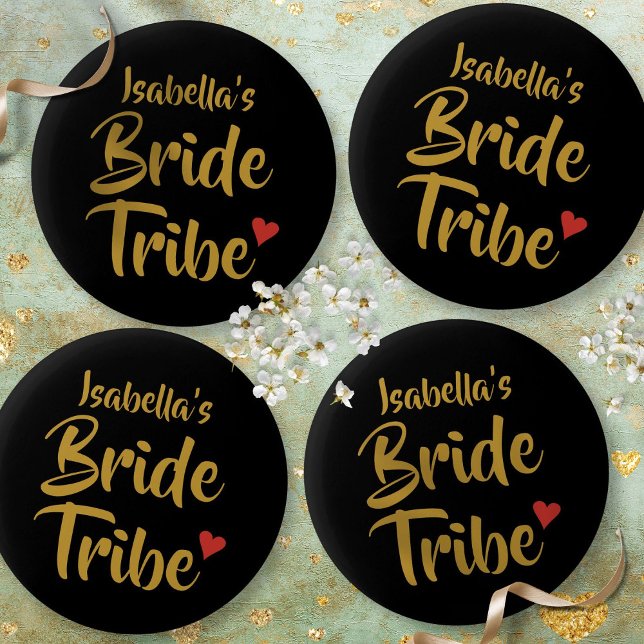 Brand Tribe Guld Script Red Heart Knapp (Skapare uppladdad)