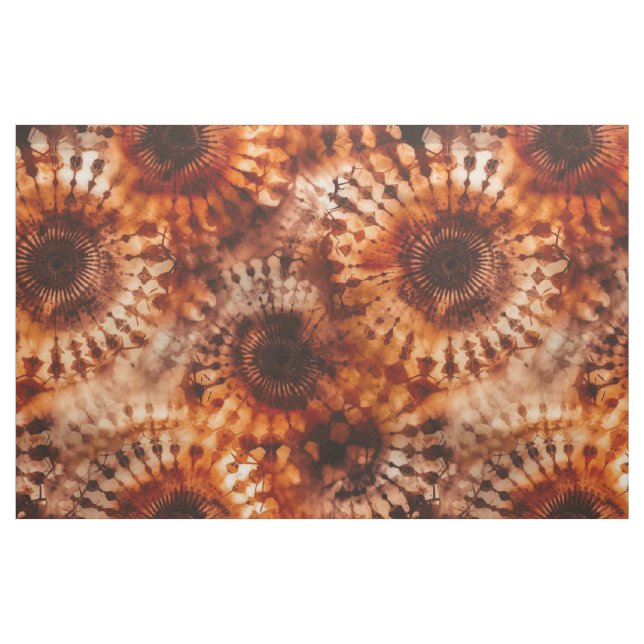 Bränd Umber Tie Dye Tyg (Yard)
