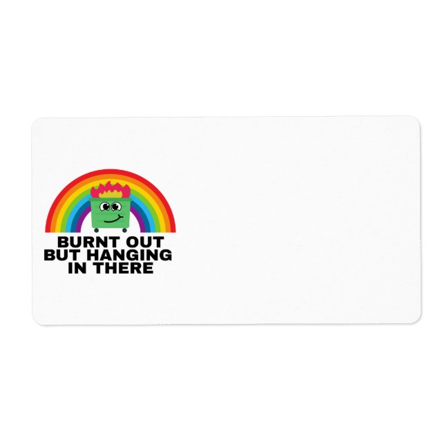 Bränd ut men hängande i etiketter fraktsedel (Framsidan)