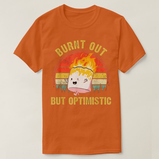 Bränd ut, men Optimera cute Marshmallow 5 T Shirt (Design framsida)