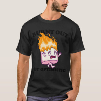 Bränd Ut Men Optimistisk Marshmallow Camping retro T Shirt