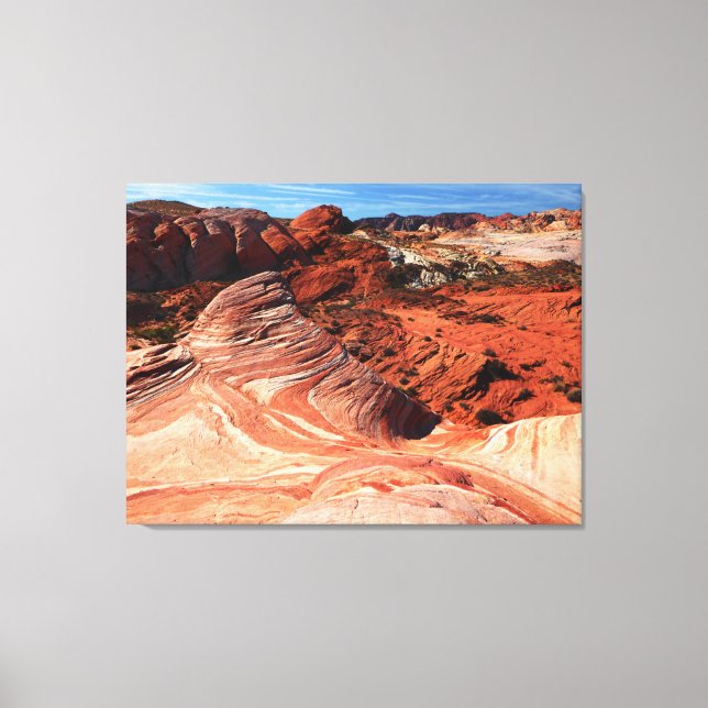 Brand Wave, Valley of Fire Overton Nevada Landscap Canvastryck (Framsida)