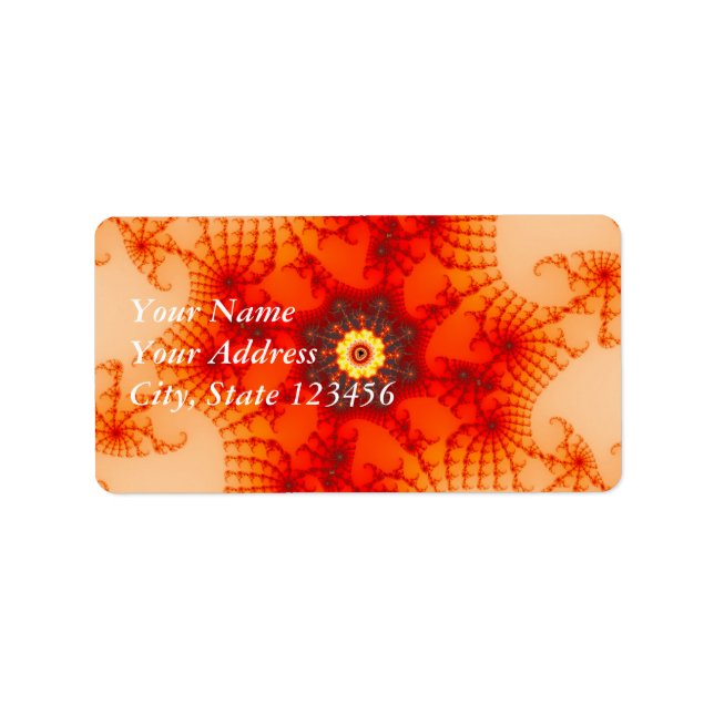 Brand Webben - Fractal Art Adressetikett (Framsidan)