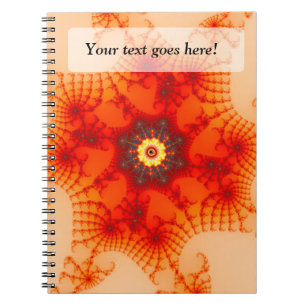 Brand Webben - Fractal Art Anteckningsbok Med Spiral