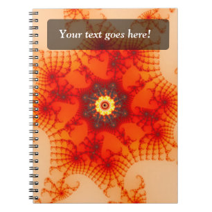Brand Webben - Fractal Art Anteckningsbok Med Spiral