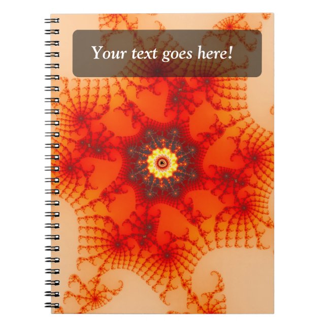 Brand Webben - Fractal Art Anteckningsbok Med Spiral (Framsidan)