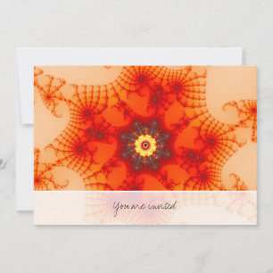 Brand Webben - Fractal Art Inbjudningar