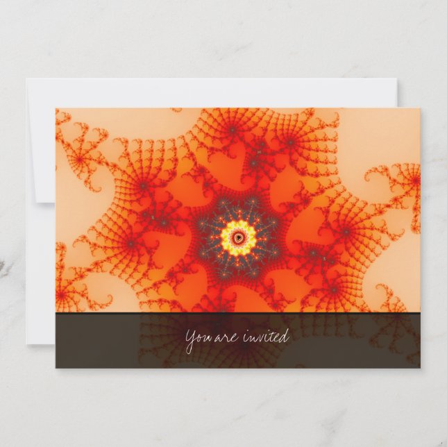 Brand Webben - Fractal Art Inbjudningar (Framsida)