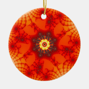 Brand Webben - Fractal Art Julgransprydnad Keramik