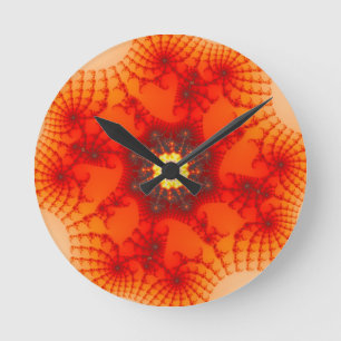 Brand Webben - Fractal Art Rund Klocka