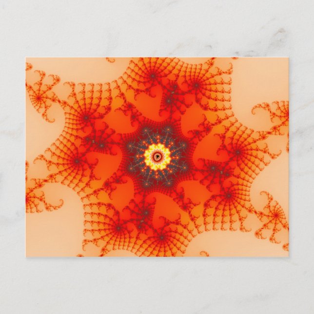 Brand Webben - Fractal Art Vykort (Framsida)