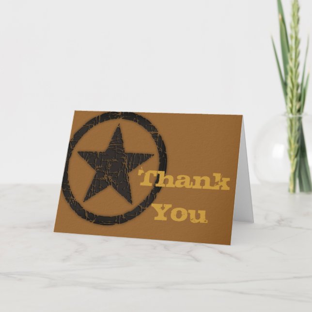 Bränd Western Star Tacksägelse Kort (Framsida)