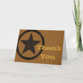 Bränd Western Star Tacksägelse Kort
