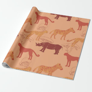 Brända afrikanska djur av Orange Presentpapper