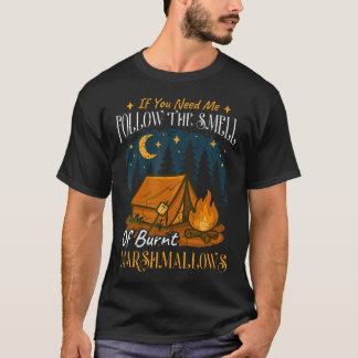 Brända Marshmallows Camper Camping Älskare Äventyr T Shirt
