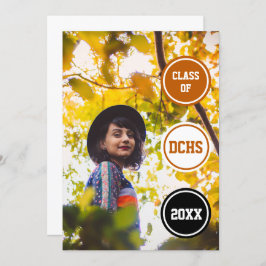 Brända Orangar - cirklar - foto Studenten Inbjudningar