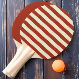Brända Sienna Polostripigt och enfärgat Pingisracket