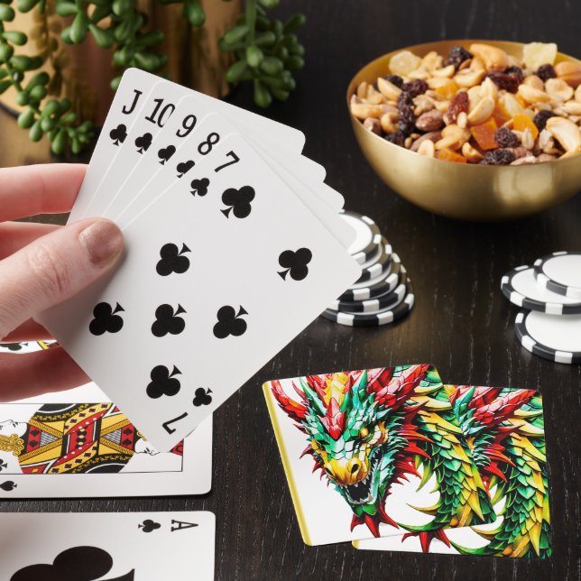 Brandandning, röd, grönt och gult  casinokort (På plats)