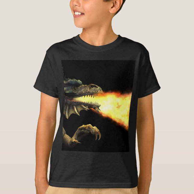 Brandandningsdrake T Shirt (Framsida)