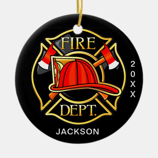 Brandavdelning - jul julgransprydnad keramik (Framsidan)