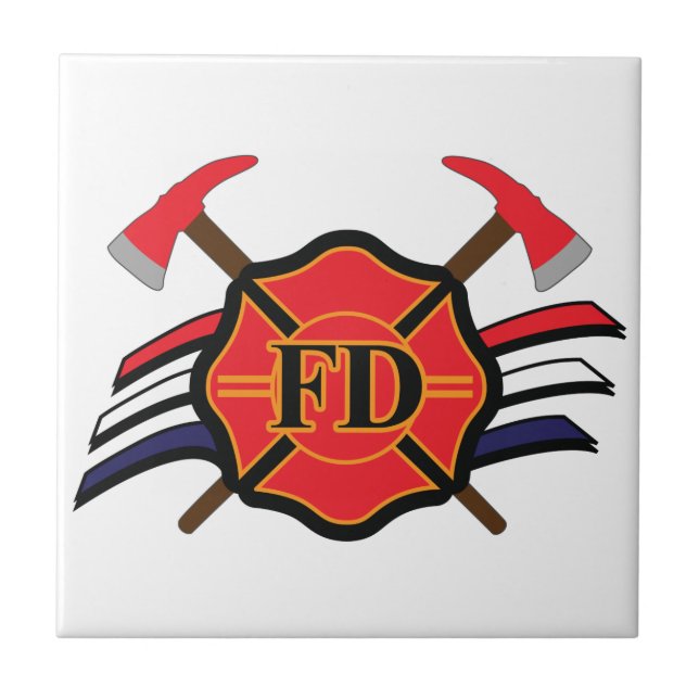 Brandavdelning Kakelplatta (Framsidan)