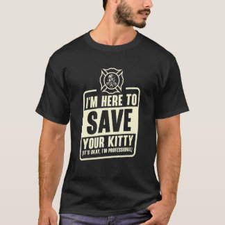 Brandbekämpande professionell räddningskatt brandm t shirt