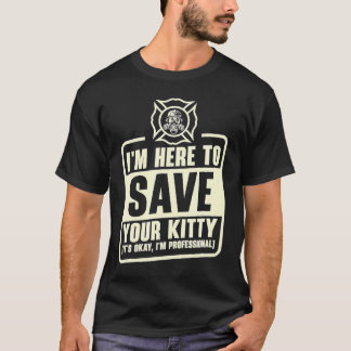 Brandbekämpande professionell räddningskatt brandm t shirt