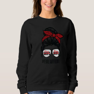 Brandbekämpare Mamma Messy Bun Hair Glasses Fire W T Shirt